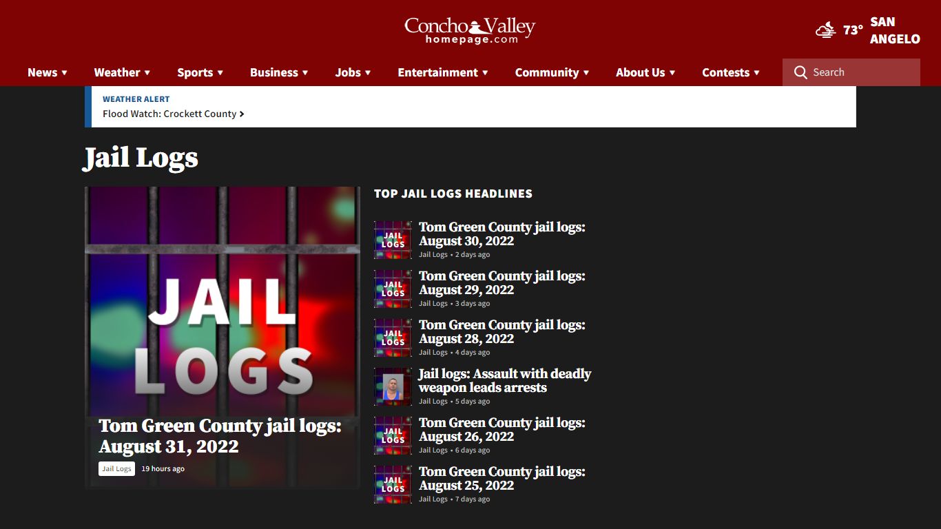 Jail Logs | ConchoValleyHomepage.com