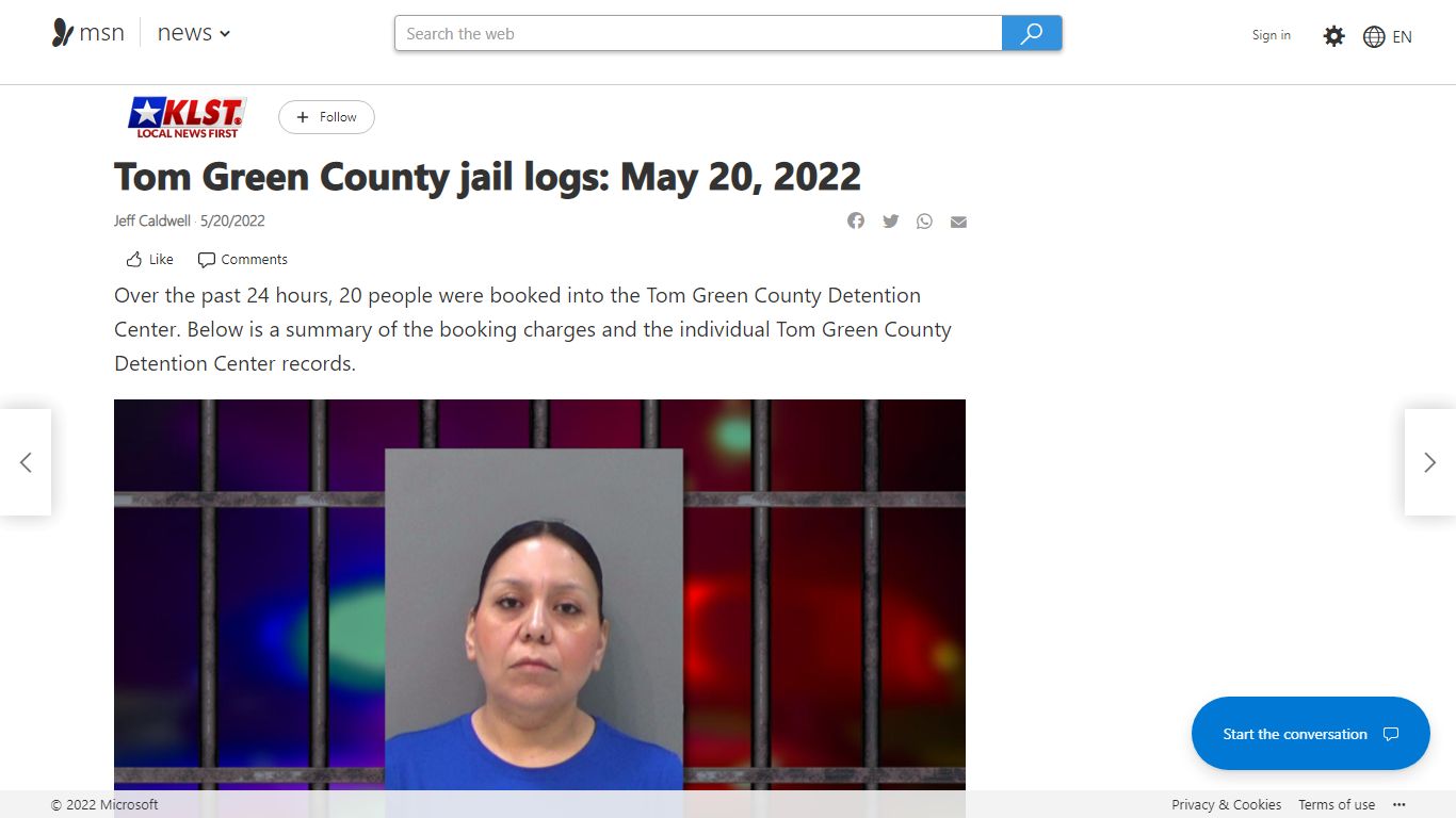 Tom Green County jail logs: May 20, 2022 - MSN